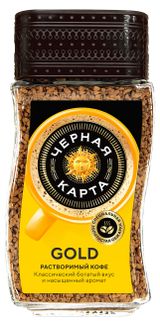 Изображение товара Кофе растворимый «Черная Карта» Gold сублимированный, 95 г