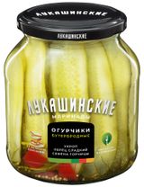 Изображение товара Огурчики «Лукашинские» по-европейски бутербродные, 670 г