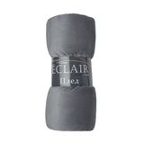 Изображение товара Плед ECLAIR фланелевый однотонный серый, 180х200 см