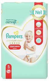Изображение товара Pampers Premium Care Трусики Размер 5, 52 Трусиков, 12кг-17кг