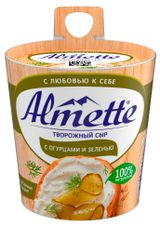 Изображение товара Сыр творожный с огурцами и зеленью Almette 60% БЗМЖ, 150 г