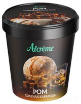 Изображение товара Мороженое алкогольное сливочное Alcreme Ром с соленой карамелью 0,5% БЗМЖ, 300 г