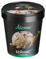 Изображение товара Мороженое алкогольное сливочное Alcreme Бейлис с брауни 0,5% БЗМЖ, 300 г