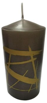 Изображение товара Свеча декоративная Kukina Raffinata графит, 50х100 мм