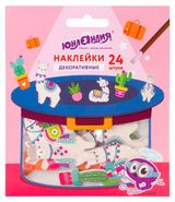 Изображение товара Наклейки «ЮНЛАНДИЯ» Ламы и кактус, 24 шт