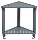 Изображение товара Полка угловая Violet Vikea подвесная 2-х ярусная серая, 365х260х380 мм