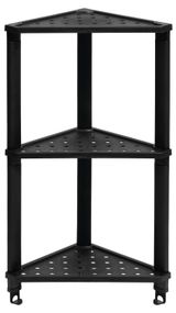 Изображение товара Полка угловая Violet Vikea подвесная 3-х ярусная черная, 365х260х680 мм