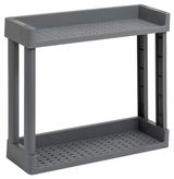 Изображение товара Полка навесная Violet Vikea 2-х ярусная серая, 395х130х345 мм