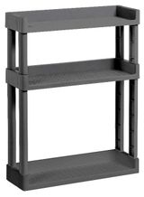 Изображение товара Полка навесная Violet Vikea 3-х ярусная серая, 395х130х515 мм