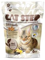 Изображение товара Наполнитель для кошачьего туалета Cat Step Tofu Vanilla комкующийся растительный, 6 л