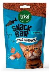 Изображение товара Лакомство для кошек Triol Snack Bar Мини-подушечки с начинкой из тунца, 30 г