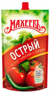 Изображение товара Кетчуп томатный «МАХЕЕВЪ» Острый с перцем, 300 г