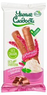 Изображение товара Батончик шоколадный Di&Di Умные сладости со сливочной начинкой без сахара, 20 г