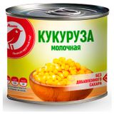 Изображение товара Кукуруза молочная АШАН Красная птица без сахара, 340 г