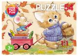 Изображение товара Пазл для детей ONE TWO FUN Пушистики, 54 элемента в ассортименте