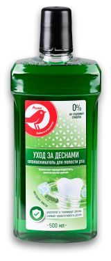 Изображение товара Ополаскиватель для полости рта АШАН Красная птица Уход за деснами, 500 мл