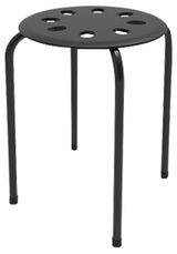 Изображение товара Табурет «Каждый день» с пластмассовым круглым сидением черный