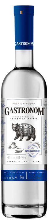 Изображение товара Водка Gastronom №1 40% Россия, 0,5 л