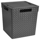 Изображение товара Коробка с крышкой Береста серая, 23 л