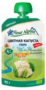 Изображение товара Пюре Fleur Alpine цветная капуста с 4 мес., 90 г