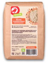 Изображение товара Мука АШАН Красная птица Органик пшеничная цельнозерновая, 1 кг
