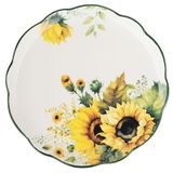 Изображение товара Блюдо MILLIMI Подсолнухи керамическое круглое, 20х2 см