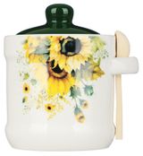 Изображение товара Сахарница MILLIMI Подсолнухи керамическая 10х11см, 320 мл