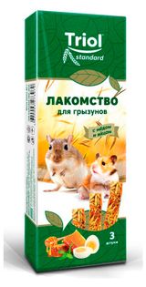 Изображение товара Kакомство для грызунов Triol Standart с медом и яйцом 3 шт, 85 г