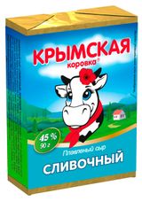 Изображение товара Сыр плавленый Сливочный «Крымская Коровка» брикет 45% БЗМЖ, 90 г
