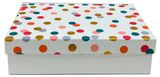 Изображение товара Коробка подарочная АШАН Красная птица Точки белая, 29х21х8 см