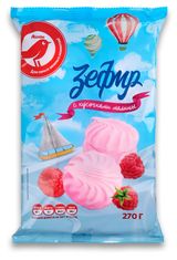 Изображение товара Зефир АШАН Красная птица с кусочками малины, 270 г