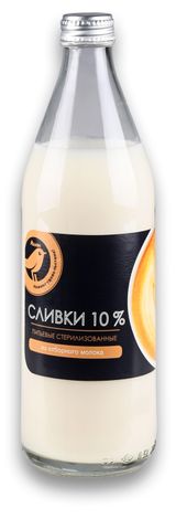 Изображение товара Сливки питьевые стерилизованные АШАН Золотая птица из отборного молока нормализованные без добавления сахара 10% БЗМЖ, 450 мл