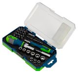 Изображение товара Отвертки реверсивные «Сибртех» с набором бит и торцевых головок, 41 предмет