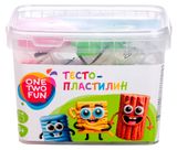 Изображение товара Тесто-пластилин ONE TWO FUN с аксессуарами, 10 цветов