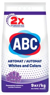 Изображение товара Стиральный порошок ABC Лаванда для белого и цветного белья, 9 кг
