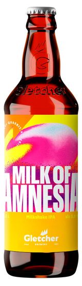 Изображение товара Пивной напиток Gletcher Milk of Amnesia – V. Tropic светлый нефильтрованный 5,5%, 500 мл