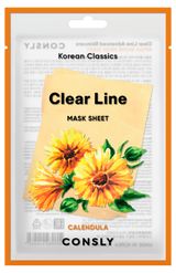 Изображение товара Маска тканевая для лица CONSLY с экстрактом календулы, 25 мл