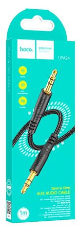 Изображение товара Аудиокабель Hoco UPA24 AUX Jack 3,5 черный, 1 м