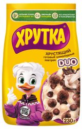 Изображение товара Готовый завтрак «ХРУТКА» DUO шоколадный обогащенный кальцием, 230 г