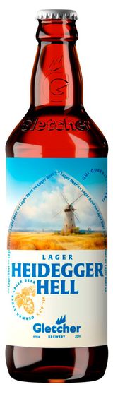 Изображение товара Пиво Gletcher Heidegger Hell светлое фильтрованное, 500 мл