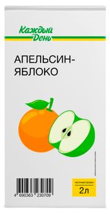 Изображение товара Напиток сокосодержащий «Каждый день» Апельсин-яблоко, 2 л