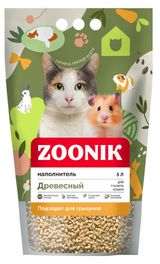 Изображение товара Наполнитель для кошачьего туалета «Зооник» древесный, 5 л