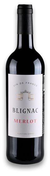 Изображение товара Вино Blignac Merlot красное полусухое Франция, 0,75 л