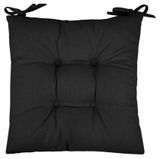 Изображение товара Подушка на стул Guten Morgen черная, 40х40 см