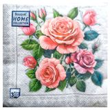 Изображение товара Салфетки бумажные Bouquet Розы в рамке 33х33 см, 20 шт