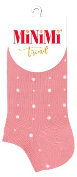 Изображение товара Носки женские MINIMI укороченные розовые в горошек, р 35-38
