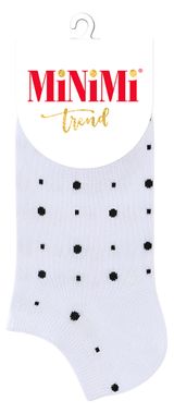 Изображение товара Носки женские MINIMI укороченные белые в горошек, р 35-38