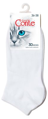 Изображение товара Носки женские Conte Elegant укороченные белые, р 23-25