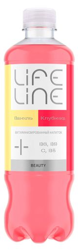 Изображение товара Напиток витаминизированный Lifeline Beauty клубника-ваниль без газа, 0,5 л
