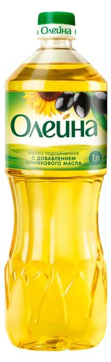Изображение товара Масло подсолнечное «Олейна» с добавлением оливкового масла, 1 л